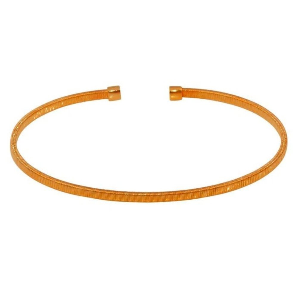Rose Gold Plated Sterling Silver Bangle Bracelet